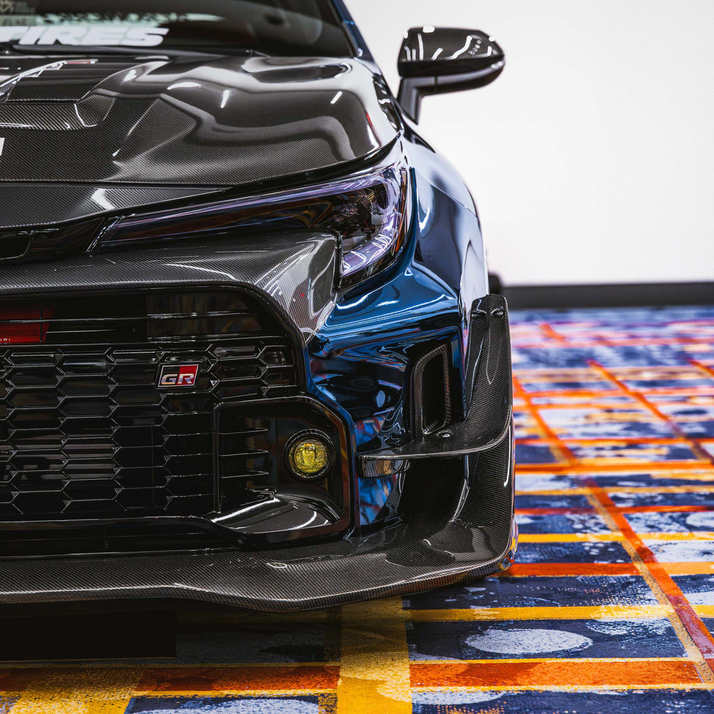 Seibon 2023-2024 Toyota GR Corolla Carbon Fiber Front Bumper Canards - photo 7