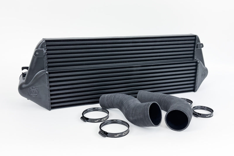 CSF stepped core intercooler, black finish