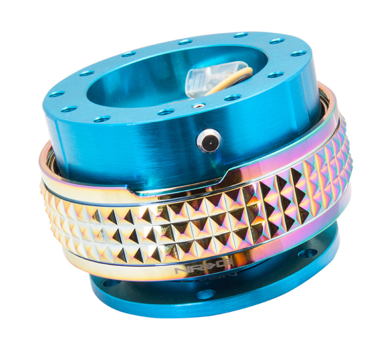 NRG Quick Release Kit - Pyramid Edition - New Blue Body / Neochrome Pyramid Ring (SRK-210NB/MC)