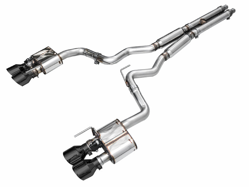 AWE Tuning 2024 Ford Mustang GT Fastback S650 RWD SwitchPath Cat-Back Exhaust with Quad Diamond Black Tips - photo 2