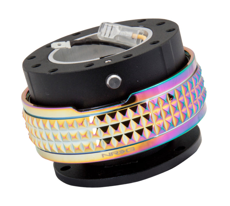 NRG Quick Release Kit - Pyramid Edition - Black Body / Neochrome Pyramid Ring (SRK-210BK/MC)