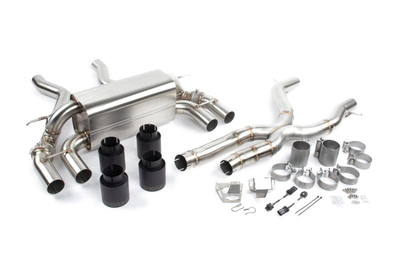 Dinan 2019-2021 BMW M2 Competition (F87) Free Flow Axle-Back Exhaust System with X-Pipe - Black Tips