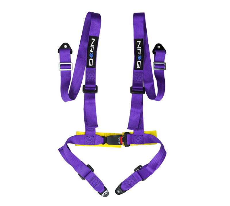 NRG 4 Point Seat Belt Harness / Buckle Lock - Purple (SBH-4PC-SPP)