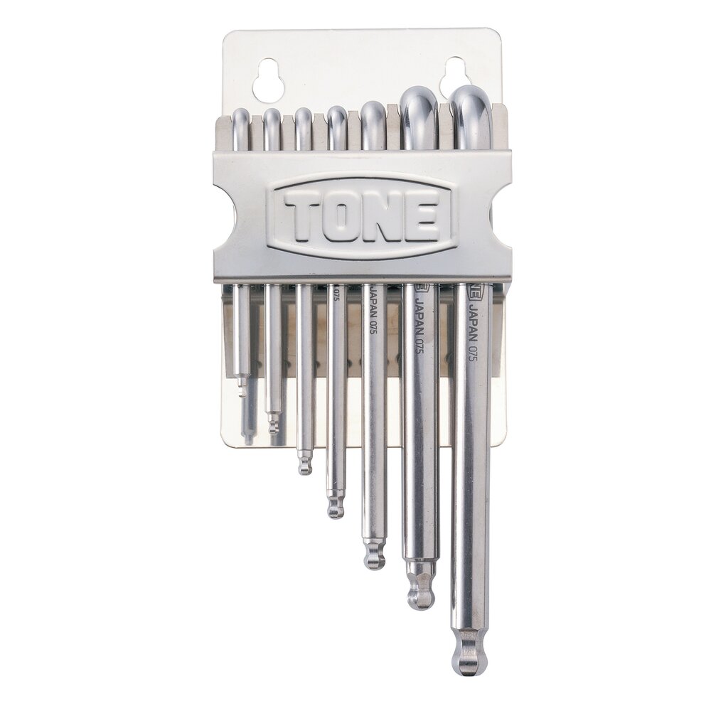 TONE Stainless Steel Long Ball Point Hex Key Wrench Set SBL700