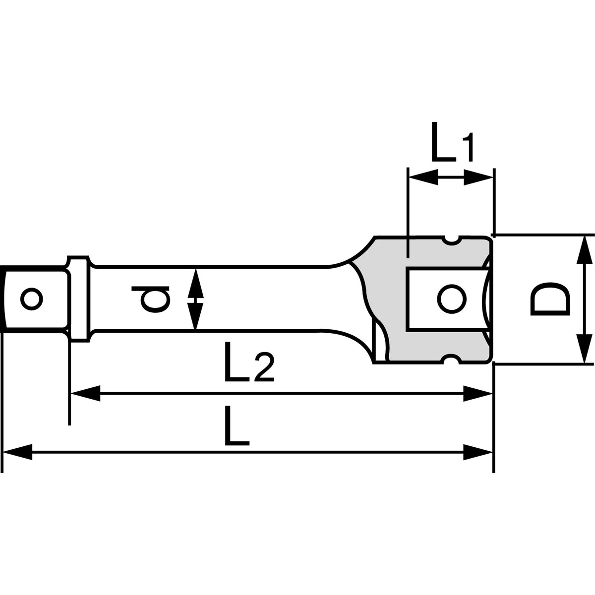 TONE 1/2" Drive Impact Extension Bar (Ball Type) NE44 Series