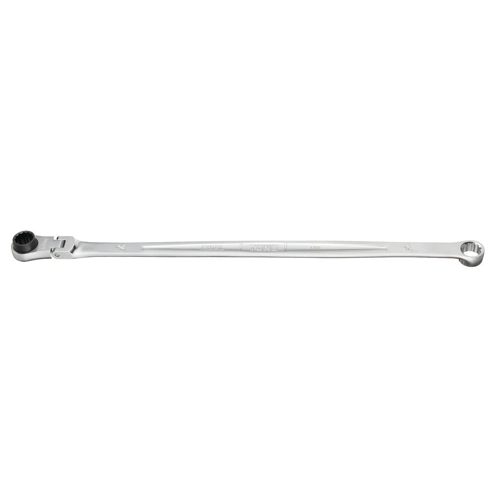TONE Ratchet Ring Wrench, Long, Flex Head RMA-L Series