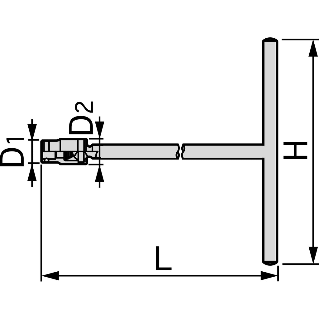 TONE T-Type Flex Wrench (6-Point, Ball Style) TF Series