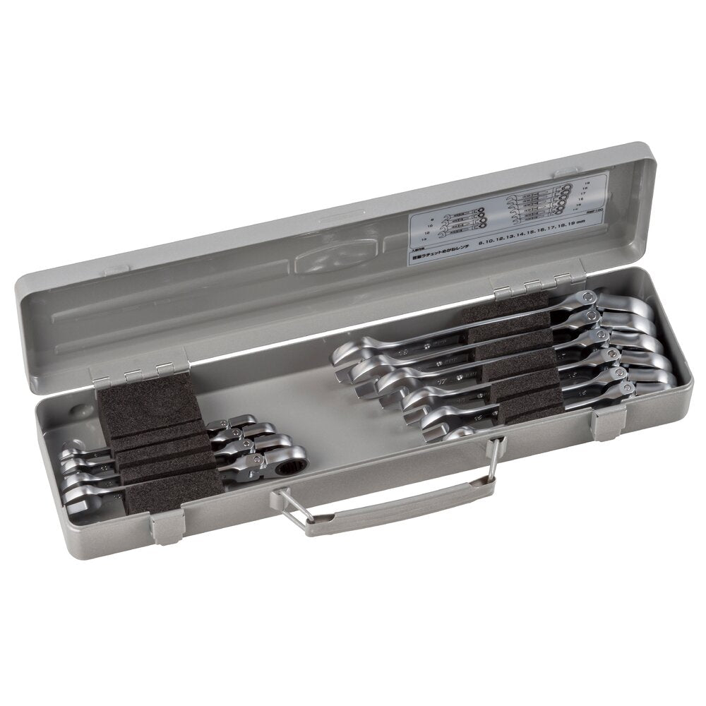 TONE Ratchet Ring Wrench Set, Flex Head RMF100