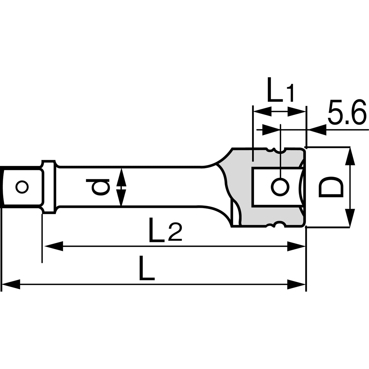 TONE 3/8" Drive Extension Bar (Ball Type) NE34 Series