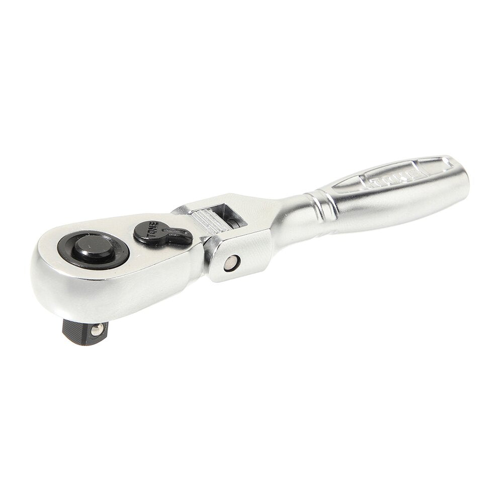 TONE 1/4" Drive Short Ratchet Handle, Flex Head (Socket Hold Type) RH2FHS