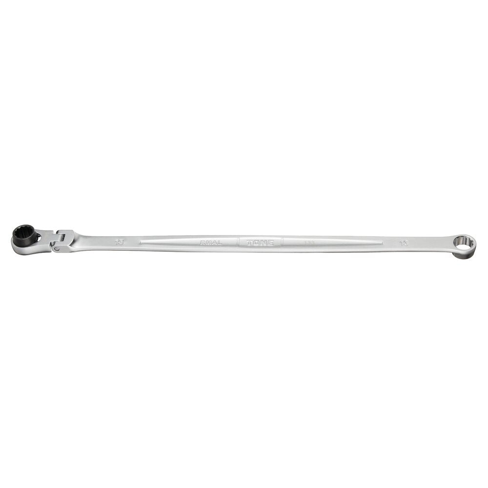 TONE Ratchet Ring Wrench, Long, Flex Head RMA-L Series