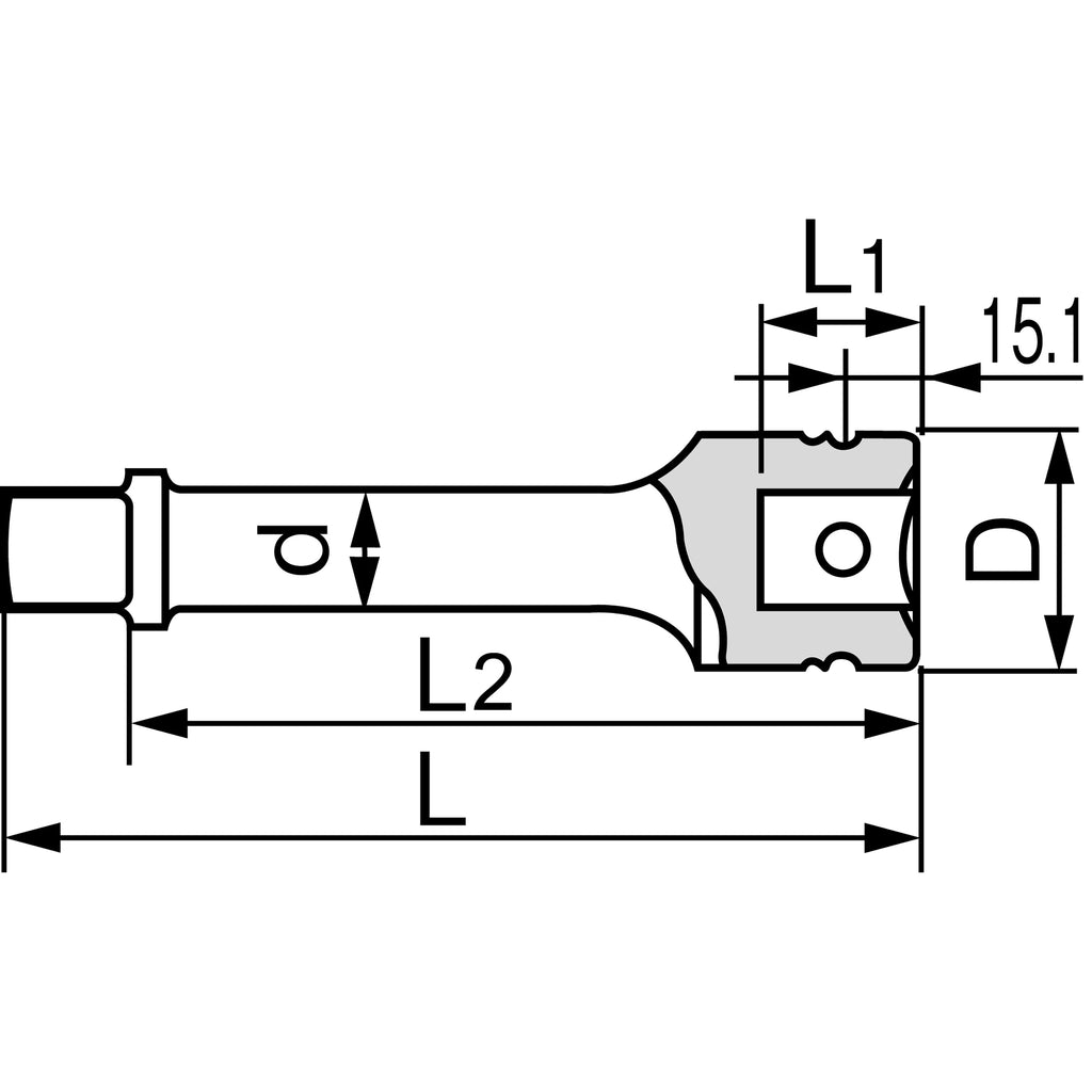 TONE 1" Drive Impact Extension Bar NE80 Series