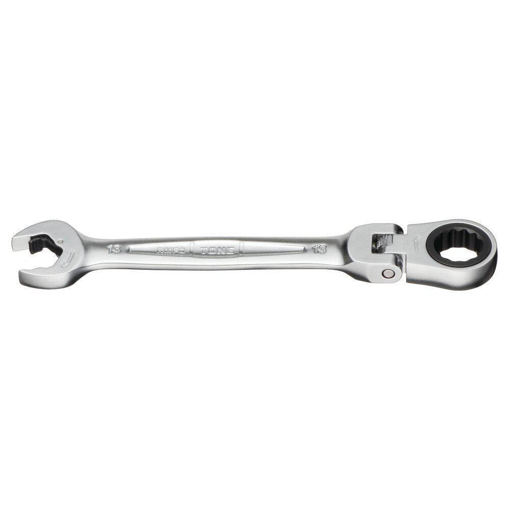 TONE Ratchet Ring Wrench, Ratcheting Spanner Head, Flex Head RMFQ Series