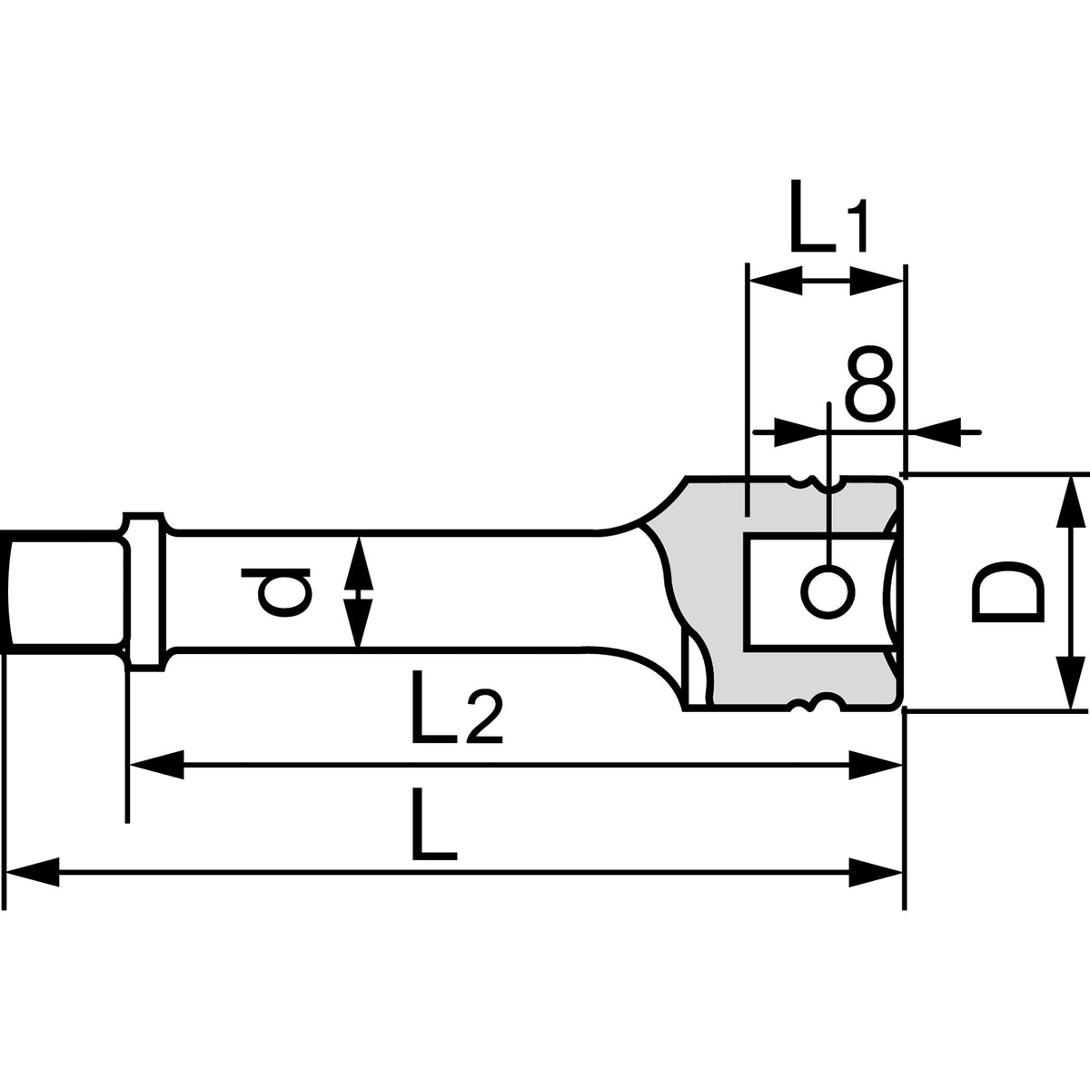 TONE 1/2" Drive Impact Extension Bar NE40 Series
