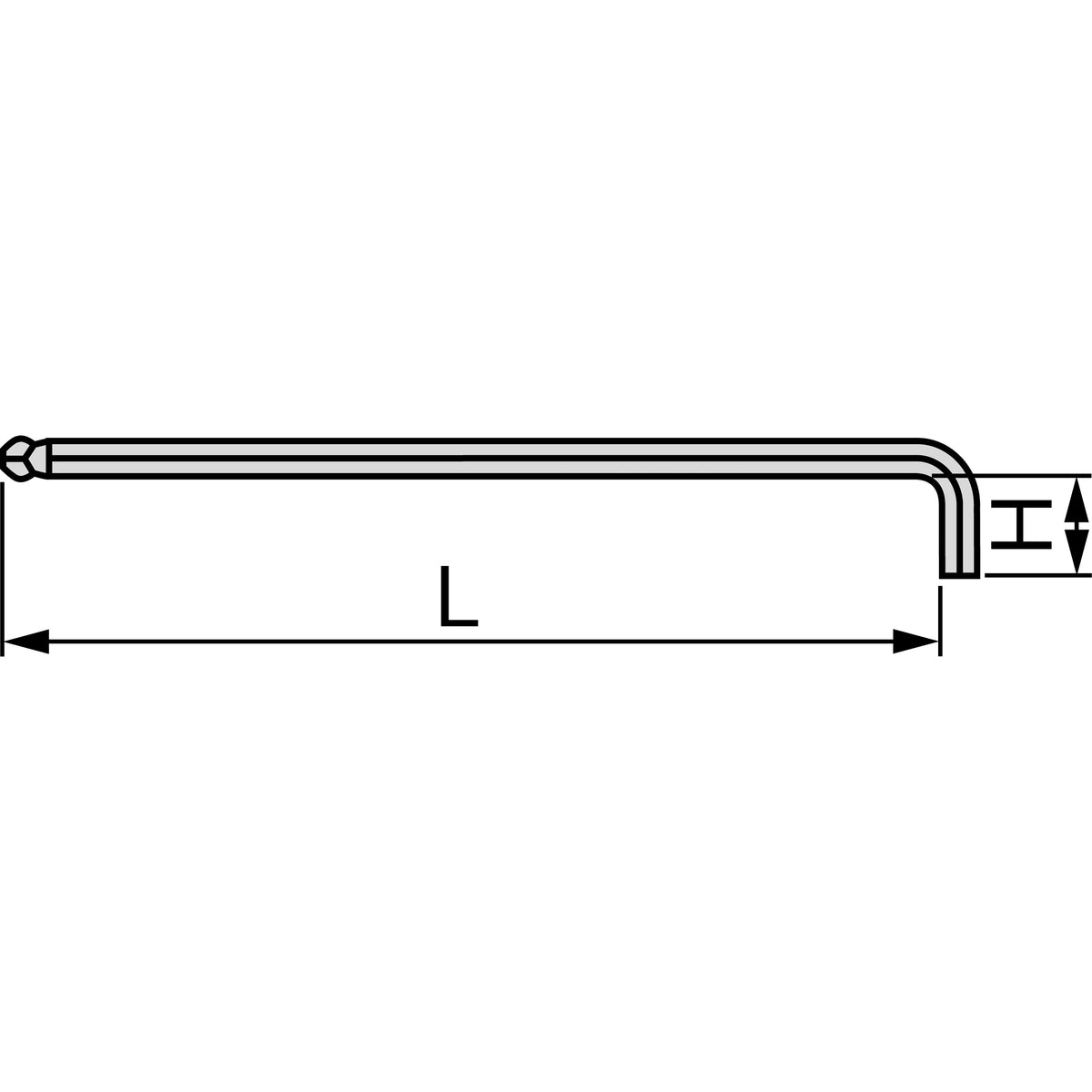 TONE Short Neck Long Ball Point Hex Key Wrench L-Type BL-S Series