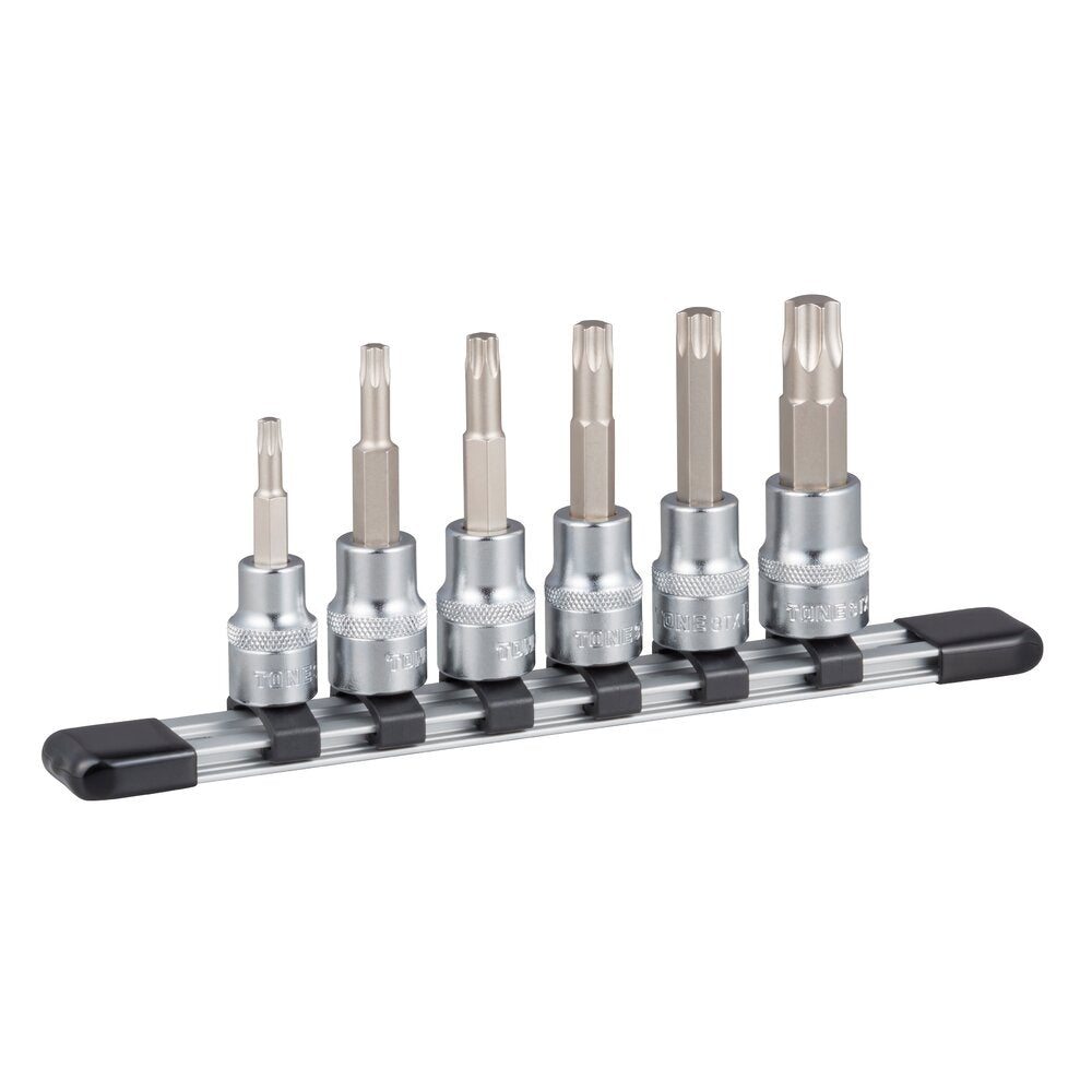 TONE 3/8" Drive Torx Socket Set (Heavy Duty, with Socket Holder) HTX306