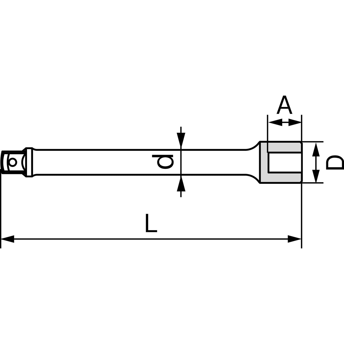 TONE 3/8" Drive Stainless Steel Extension Bar SEX30 Series