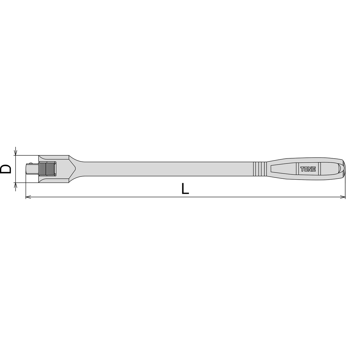 TONE 1/2" Drive Long Spinner Handle NS4L