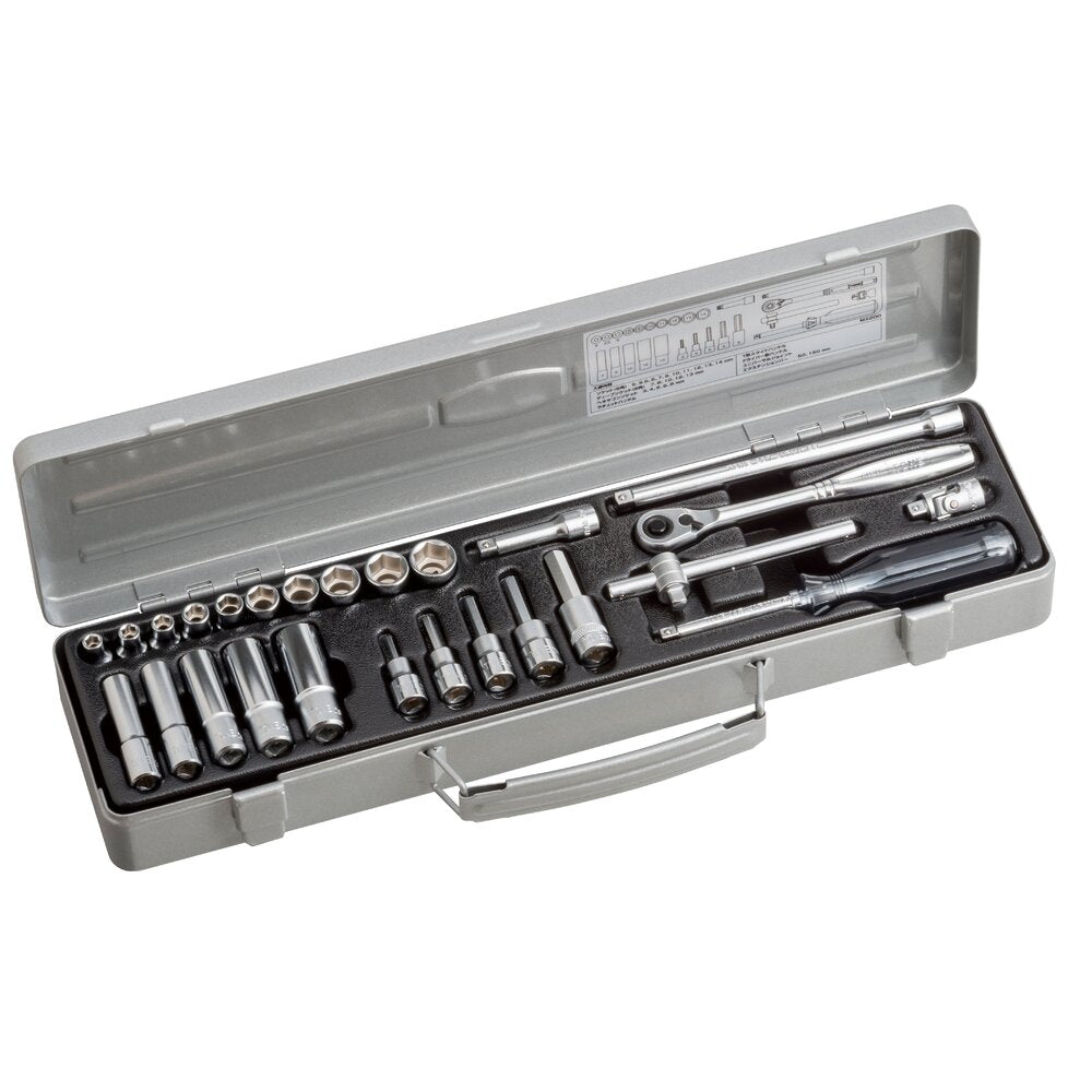 TONE 1/4" Drive Mix Socket Wrench Set MX200
