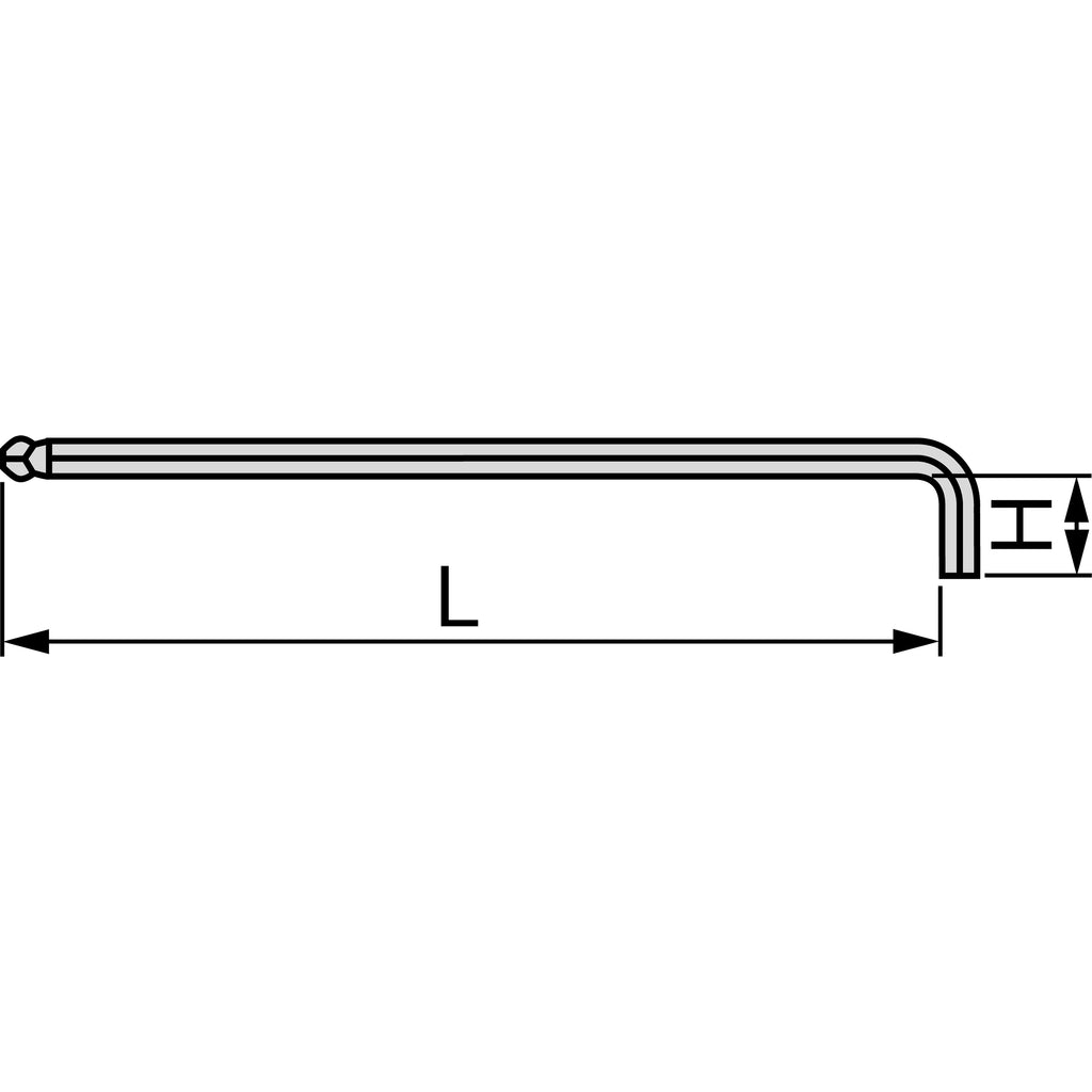TONE Short Neck Ball Point Hex Key Wrench L-Type BS-S Series