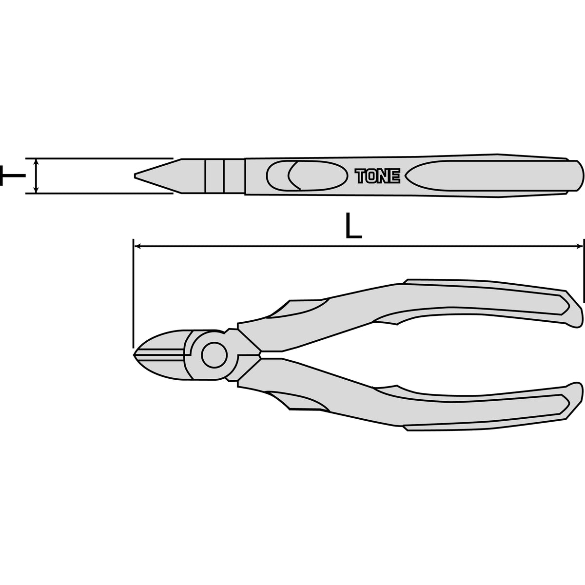 TONE Diagonal Cutting Pliers KN-150G