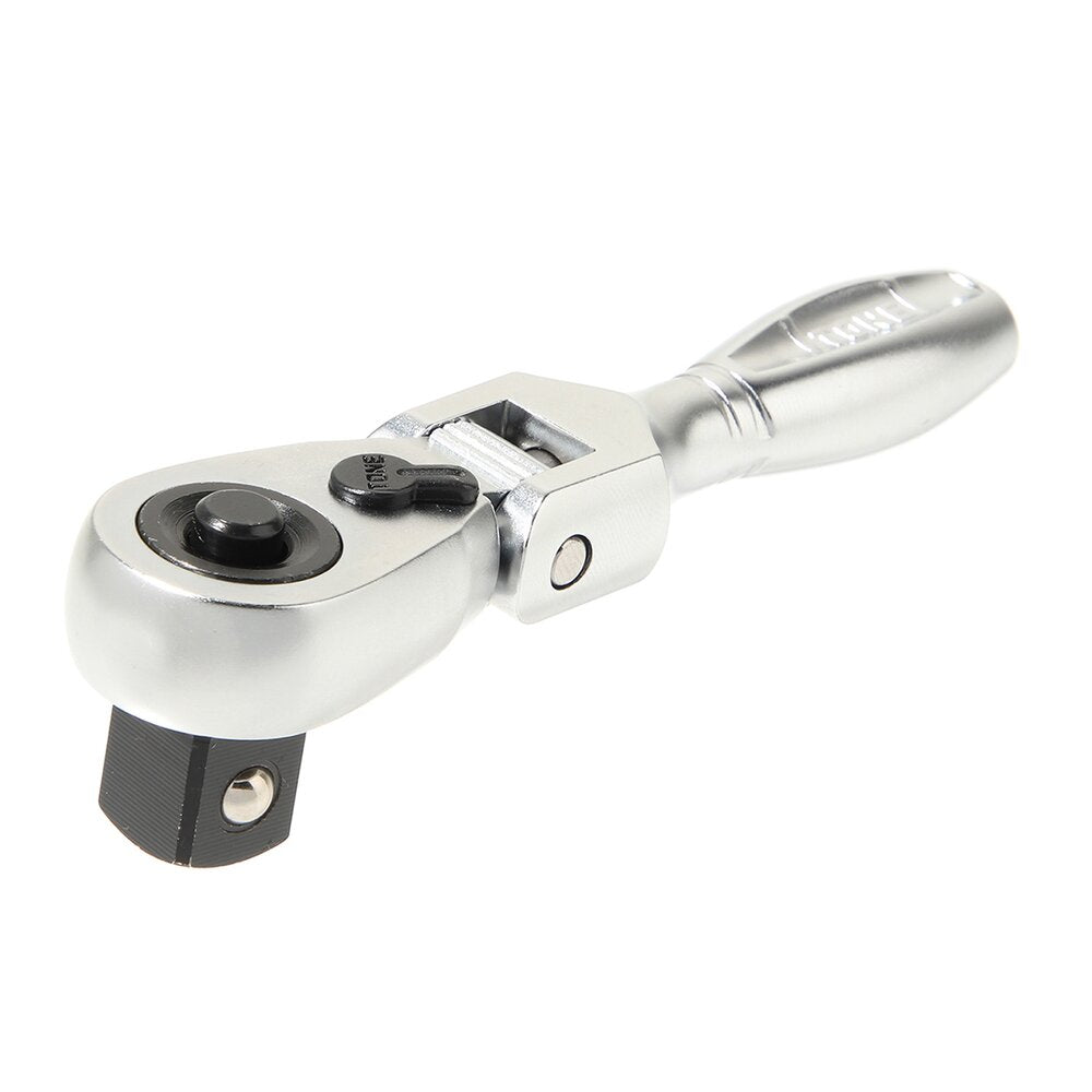TONE 1/2" Drive Short Ratchet Handle, Compact Flex Head (Socket Hold Type) RH4FCHS