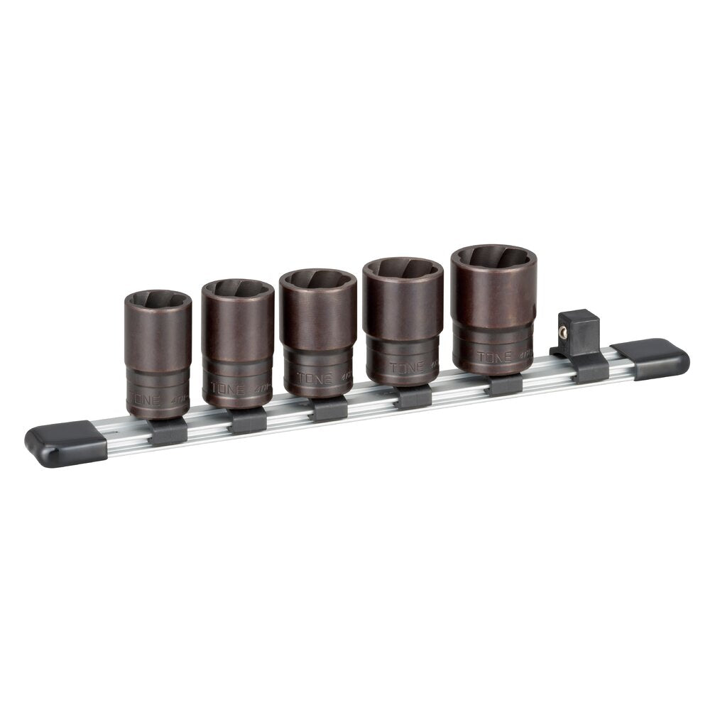 TONE 1/2" Drive Tornado Socket Set (with Socket Holder) HTR405