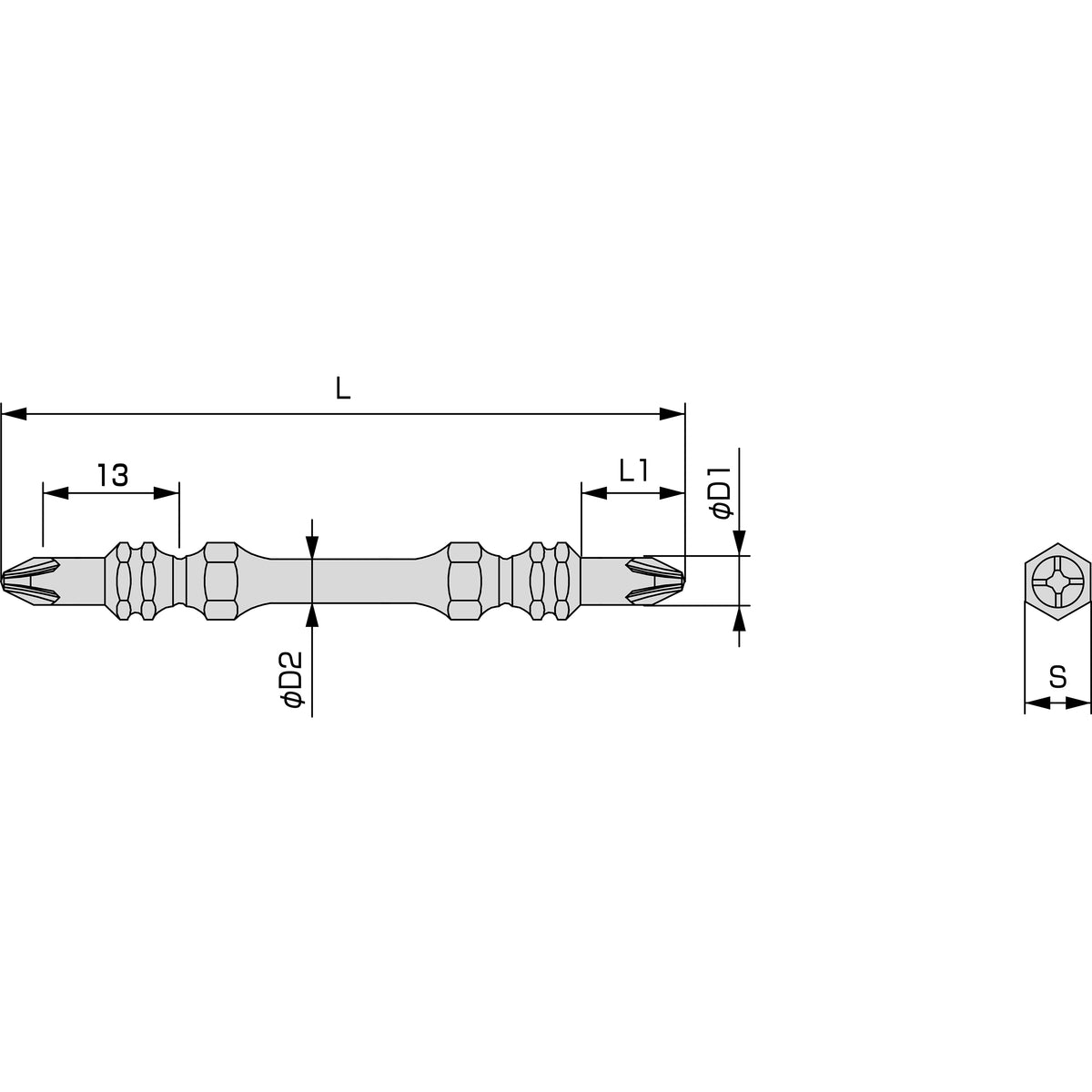 TONE Torsion Bit (Slender-Type) TBT2065S