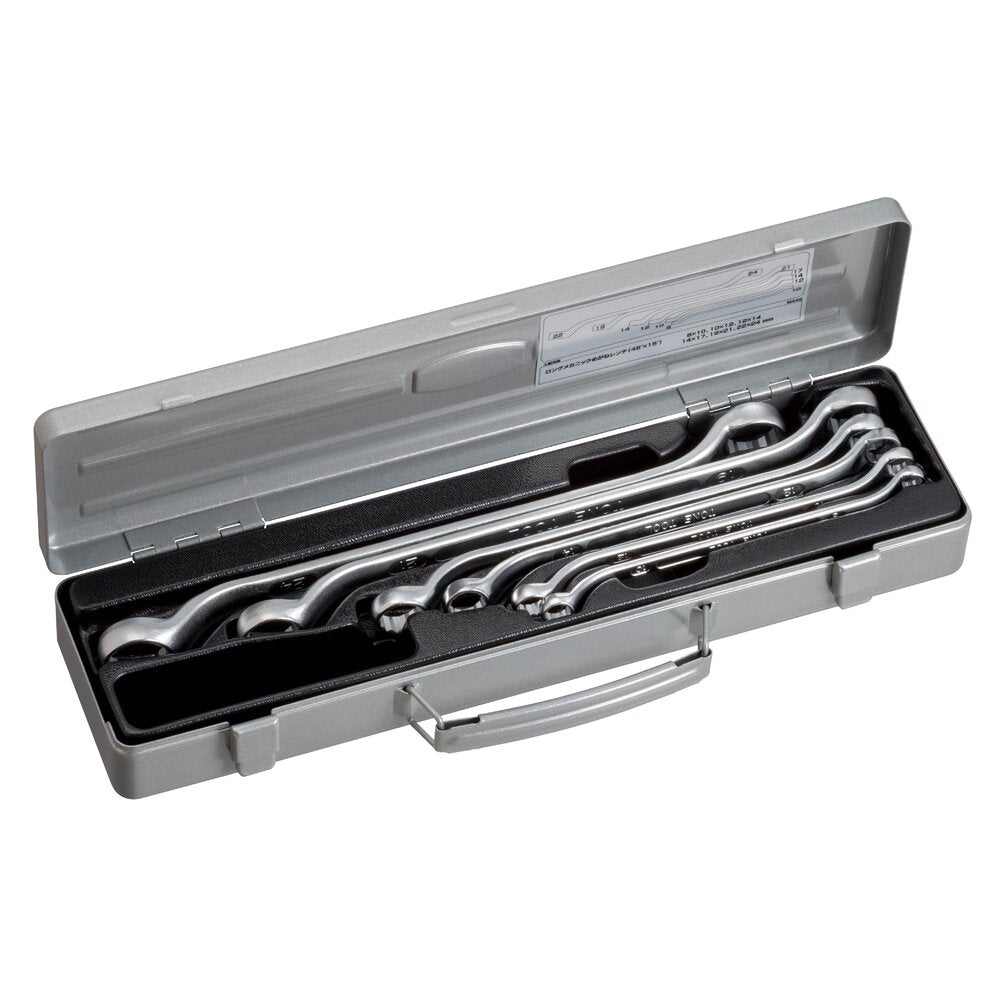 TONE Mechanic Offset Wrench Set, Long Type (45°×10°) M446