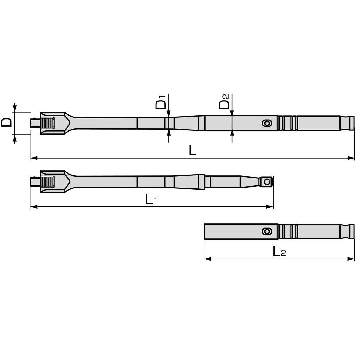 TONE 1/2" Drive Spinner Handle, Separate Type NSR4