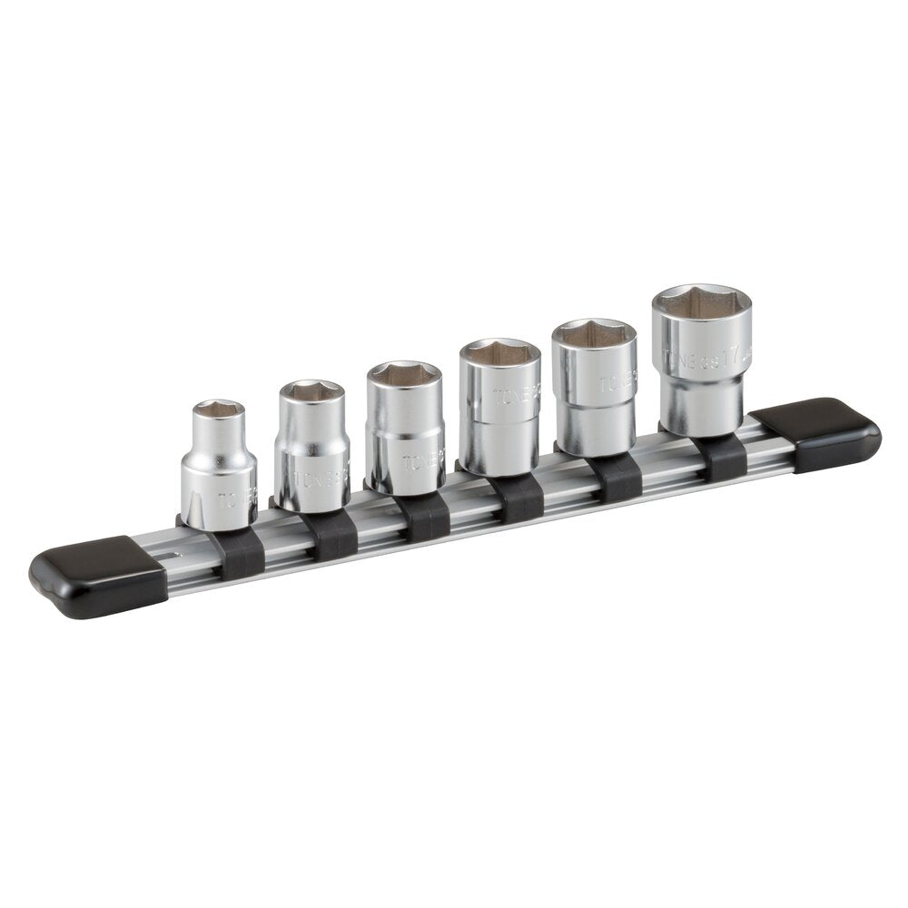 TONE Socket Set (6-Point, 3/8" Drive), with Socket Holder HS3 Series