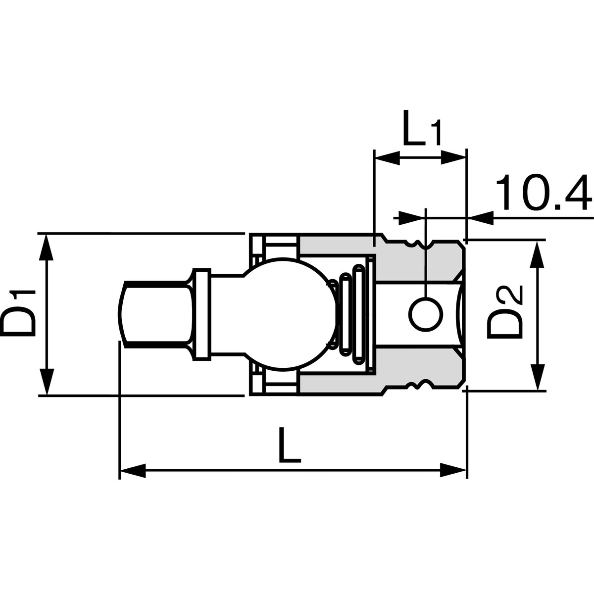 TONE 3/4" Drive Impact Ball Joint, Short Type NJ60S