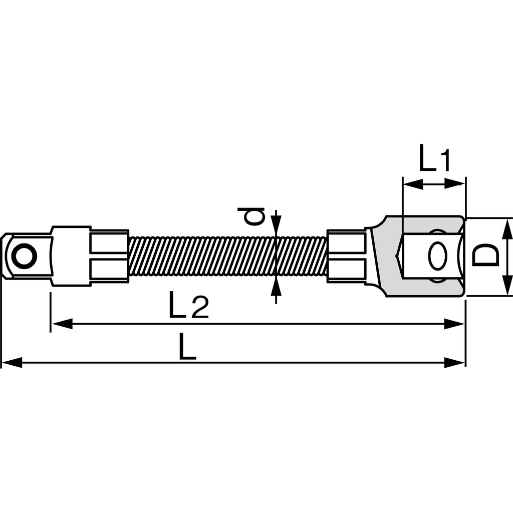 TONE 3/8" Drive Flexible Extension Bar EX34-200