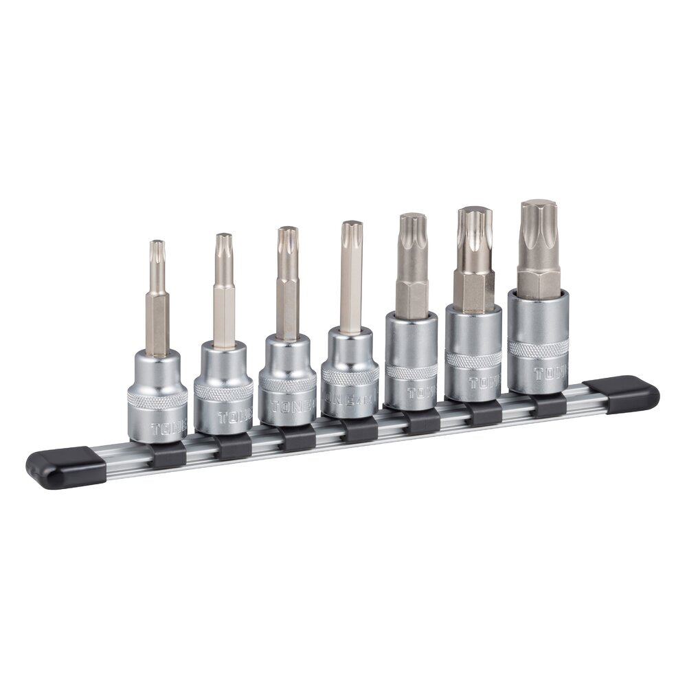 TONE 1/2" Drive Torx Socket Set (Heavy Duty, with Socket Holder) HTX407