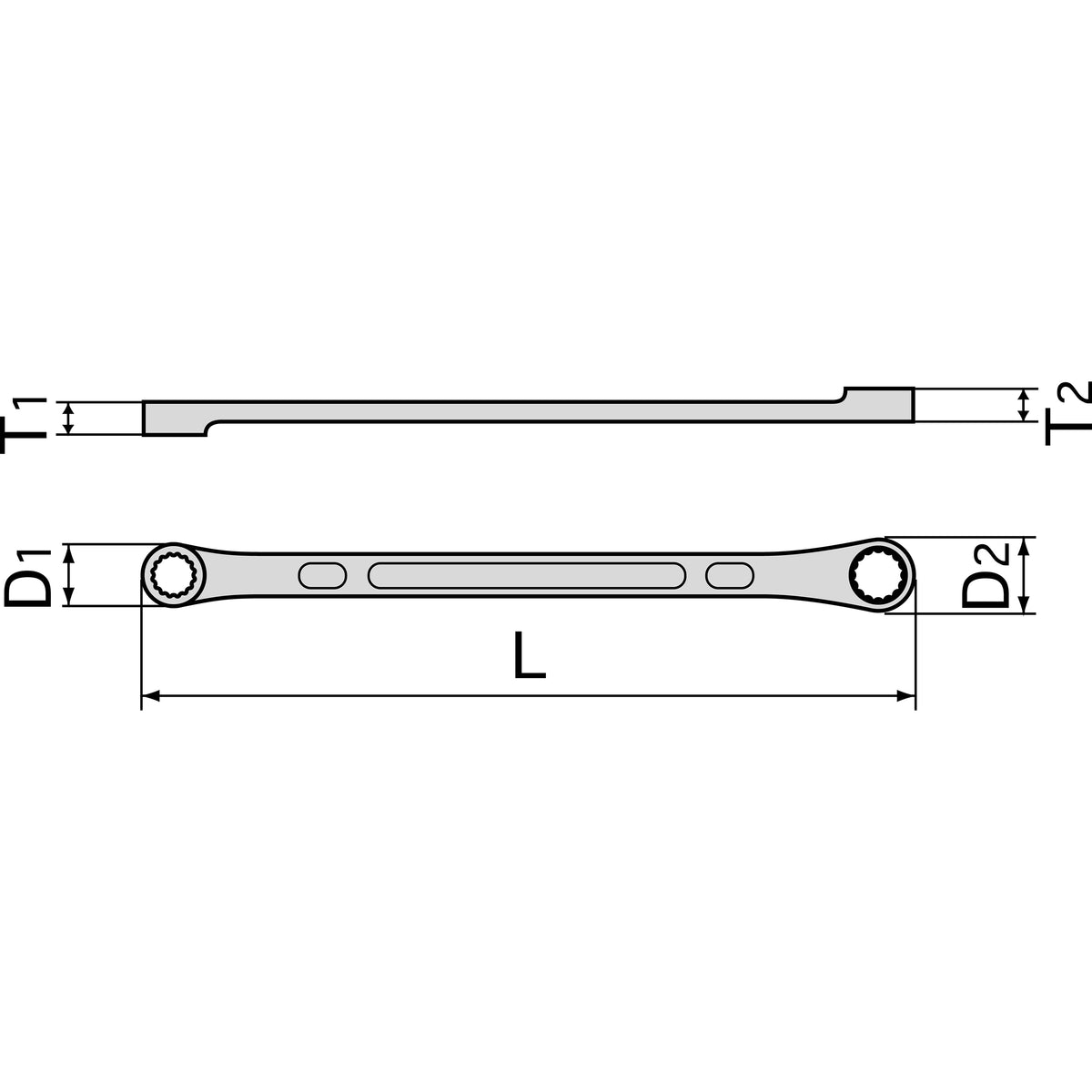 TONE Ring Wrench, Long Type M04 Series