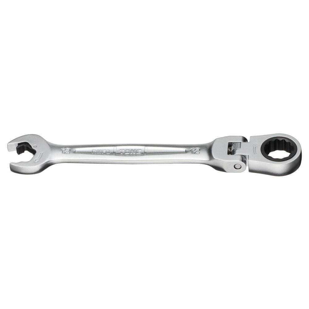 TONE Ratchet Ring Wrench, Ratcheting Spanner Head, Flex Head RMFQ Series