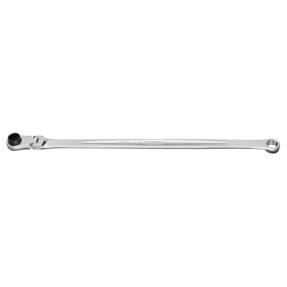 TONE Ratchet Ring Wrench, Long, Flex Head RMA-L Series