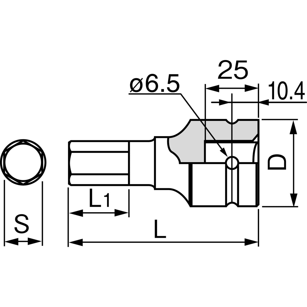 TONE 3/4" Drive Impact Hexagon Socket 6AH Series