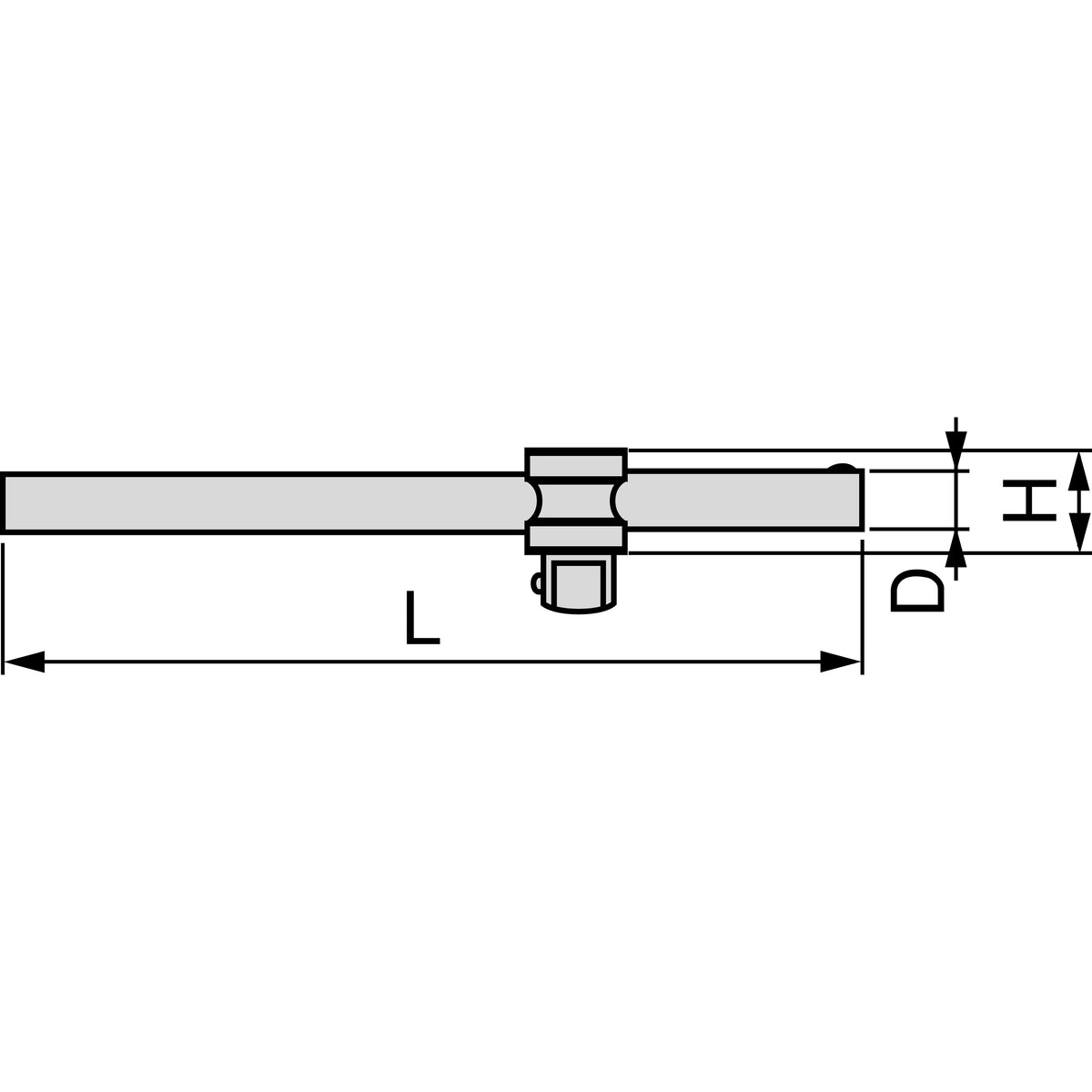 TONE 3/8" Drive T-Type Slide Handle (Center Lock Type) SL30