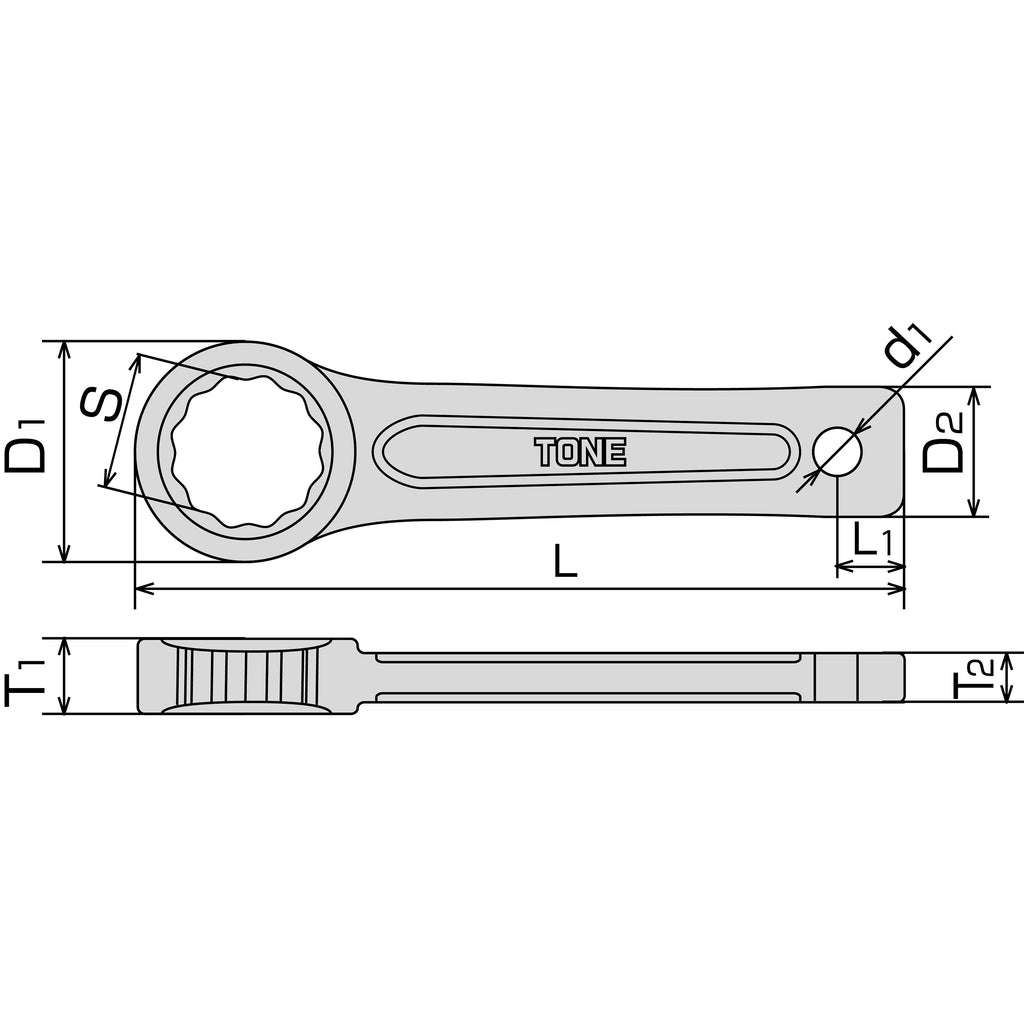 TONE Striking Offset Wrench DM Series