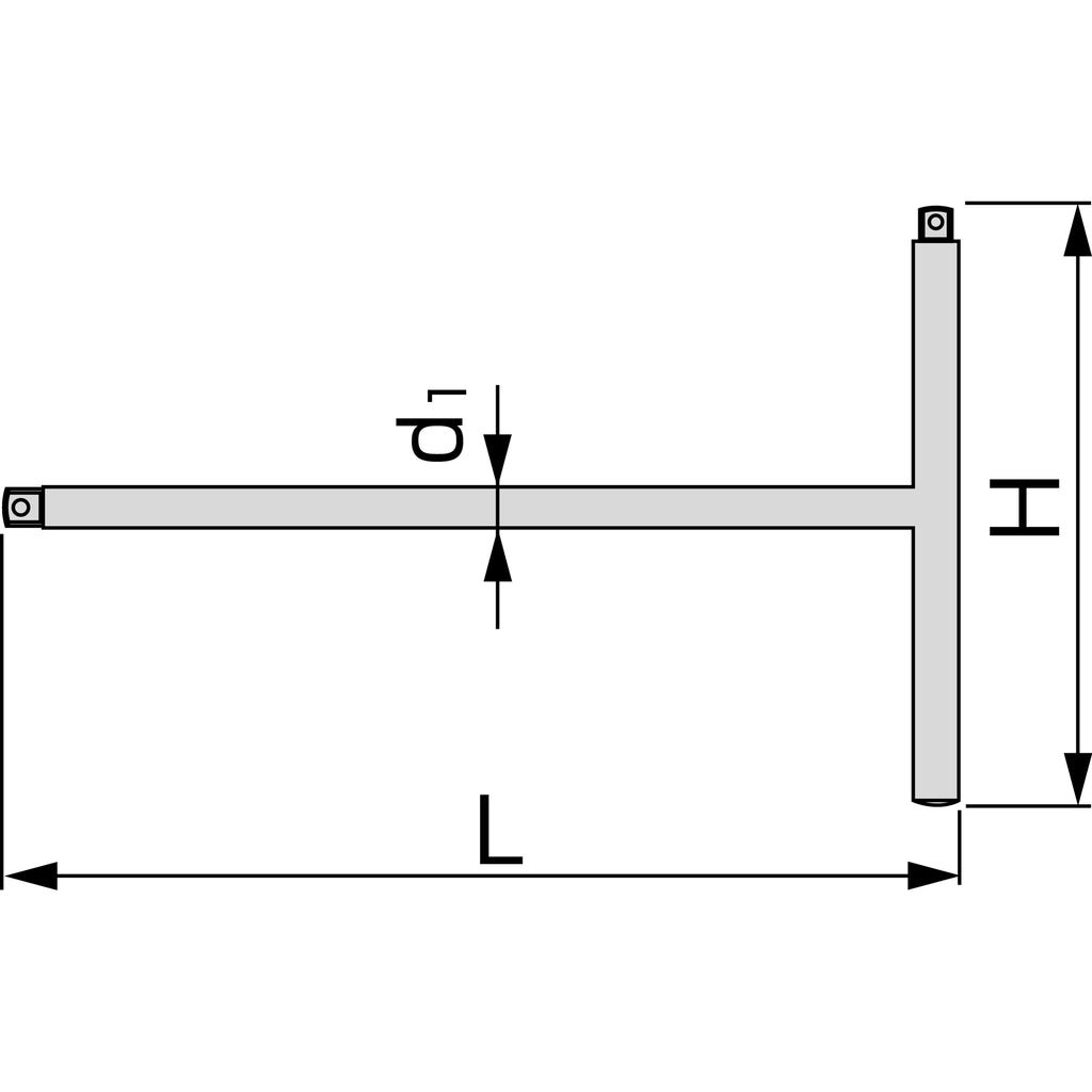 TONE 1/4" Drive T-Type Handle TH2250