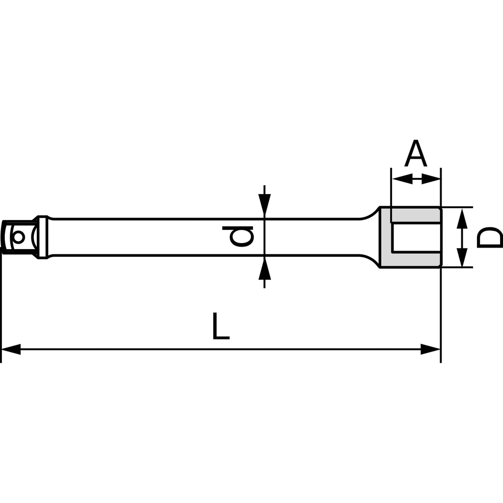 TONE 1/2" Drive Stainless Steel Extension Bar SEX40 Series