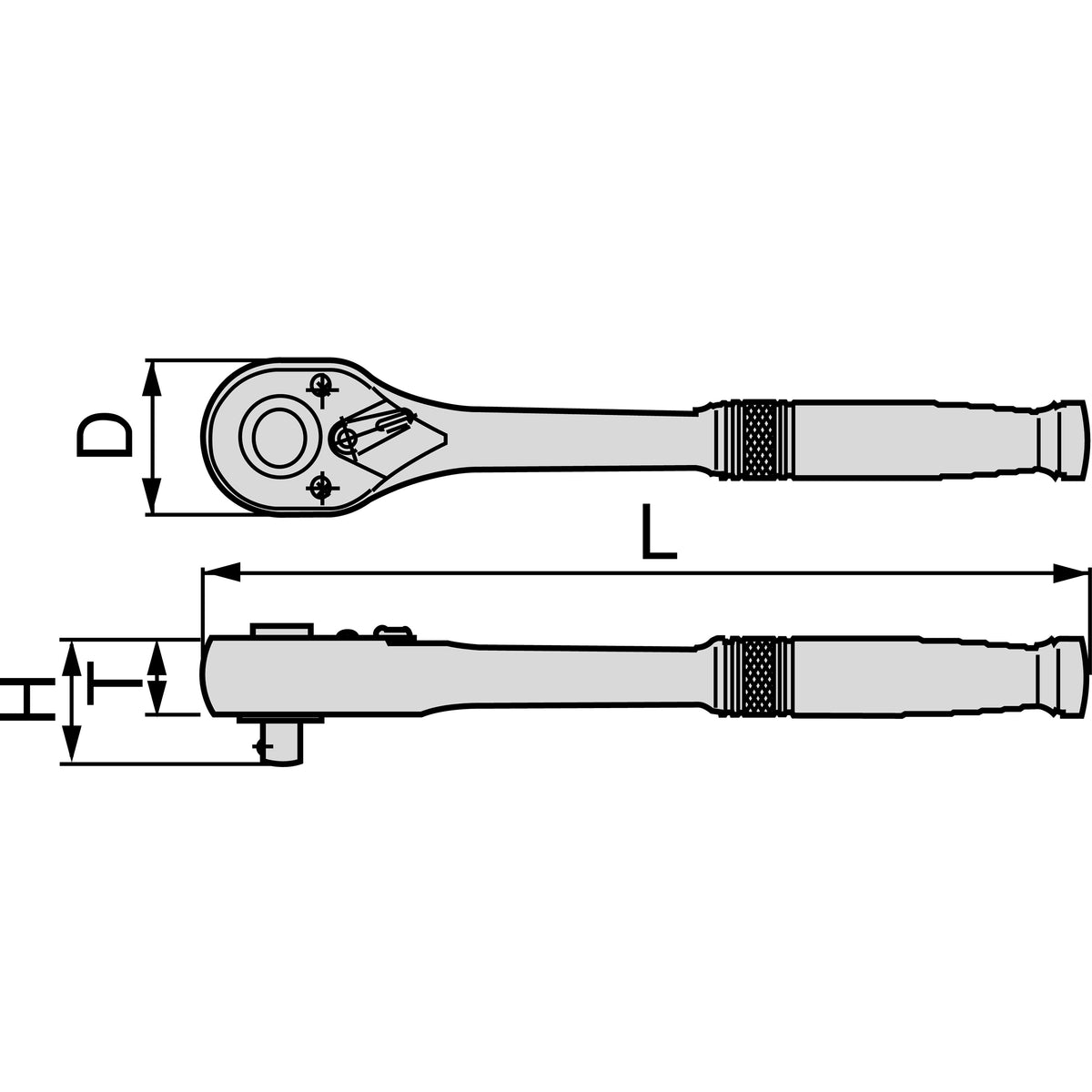 TONE 1/2" Drive Ratchet Handle (Socket Hold Type) RH43K