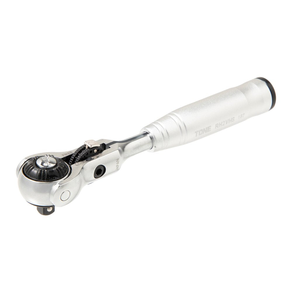 TONE 1/4" Drive Short Swivel Ratchet Handle (Socket Hold Type) RH2VHS