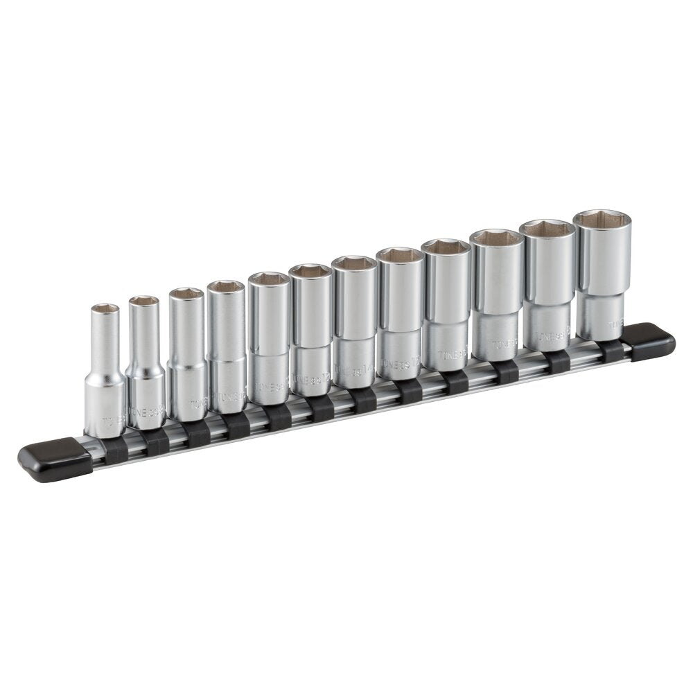 TONE 3/8" Drive Deep Socket Set (with Socket Holder) HSL312