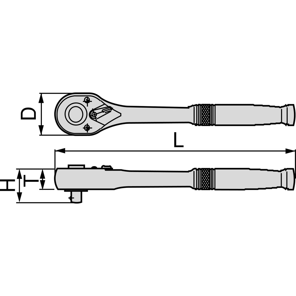 TONE 1/4" Drive Ratchet Handle (Socket Hold Type) RH23K