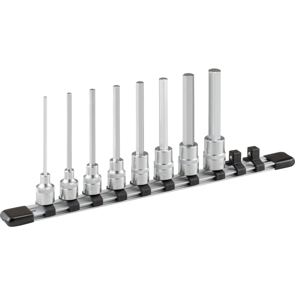 TONE 3/8" Drive Long Hexagon Socket Set (with Socket Holder) HH308L