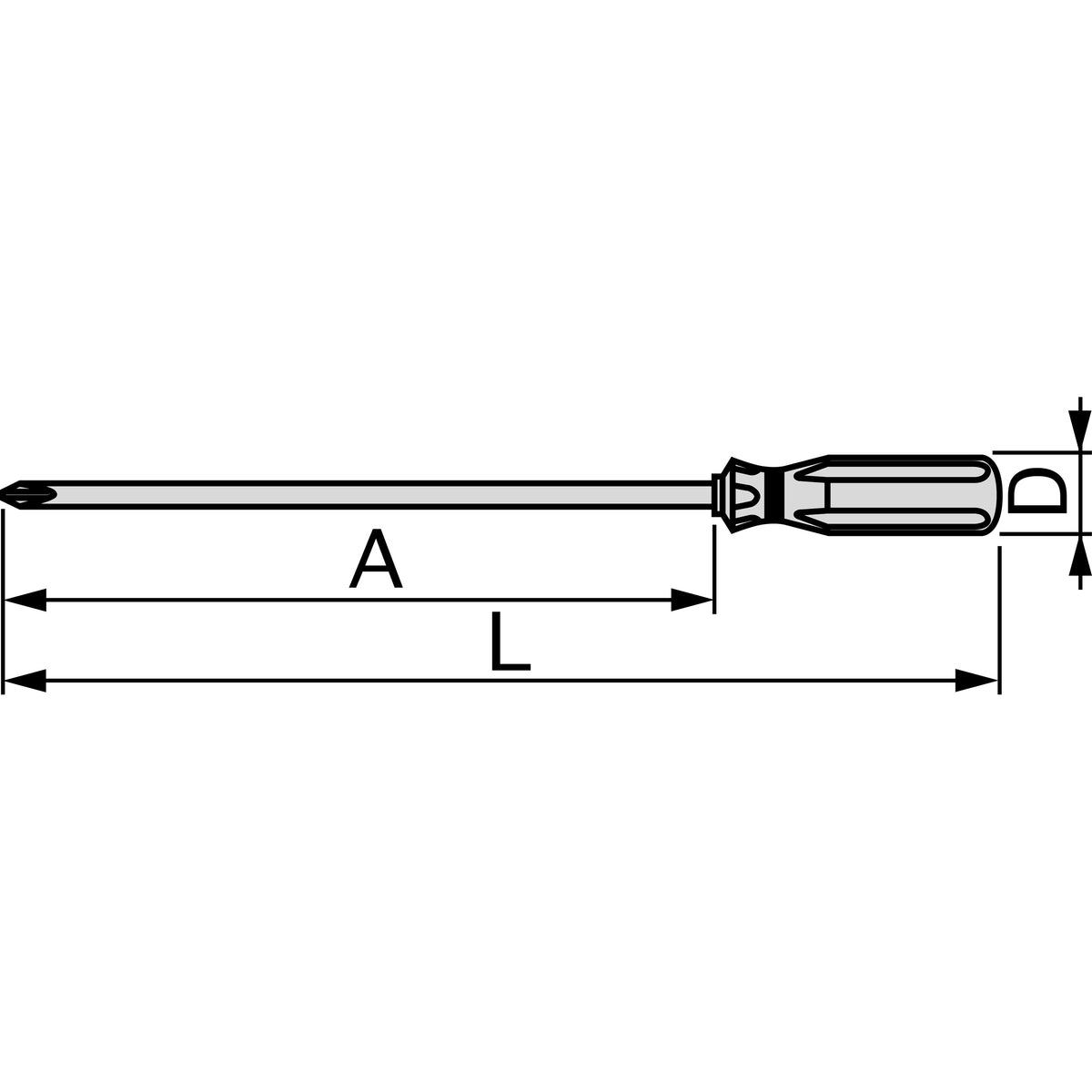 TONE Long Screwdriver (Through Type) KLD Series