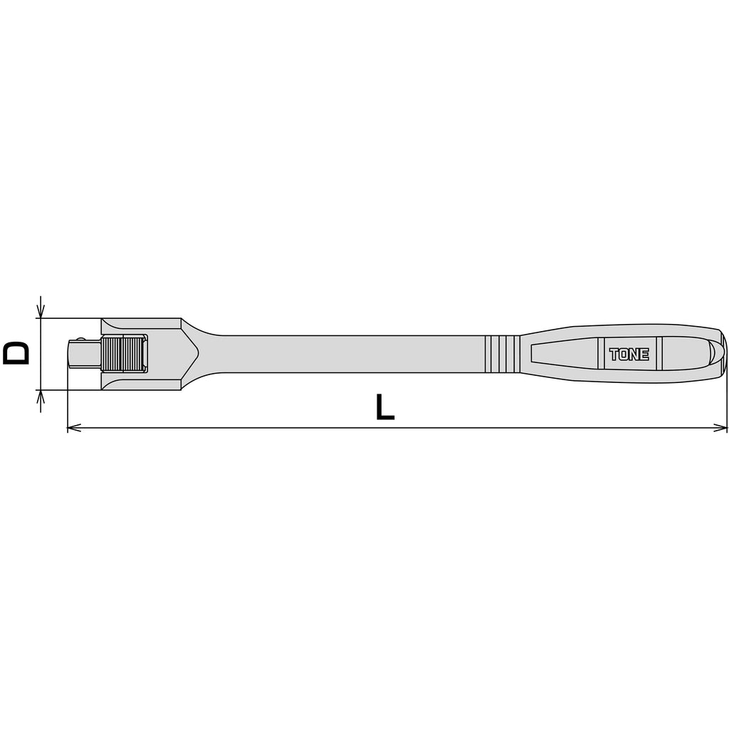 TONE 1/4" Drive Spinner Handle NS2
