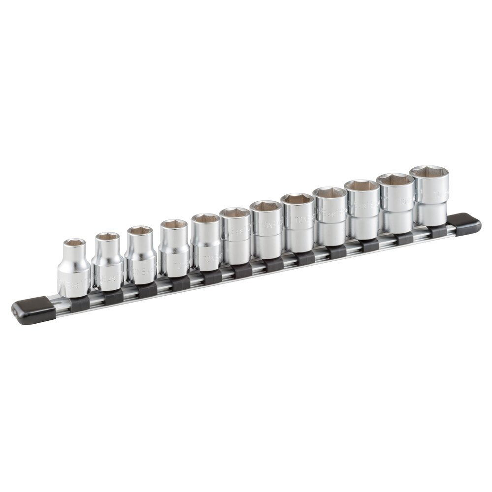 TONE Socket Set (6-Point, 1/2" Drive), with Socket Holder HS412
